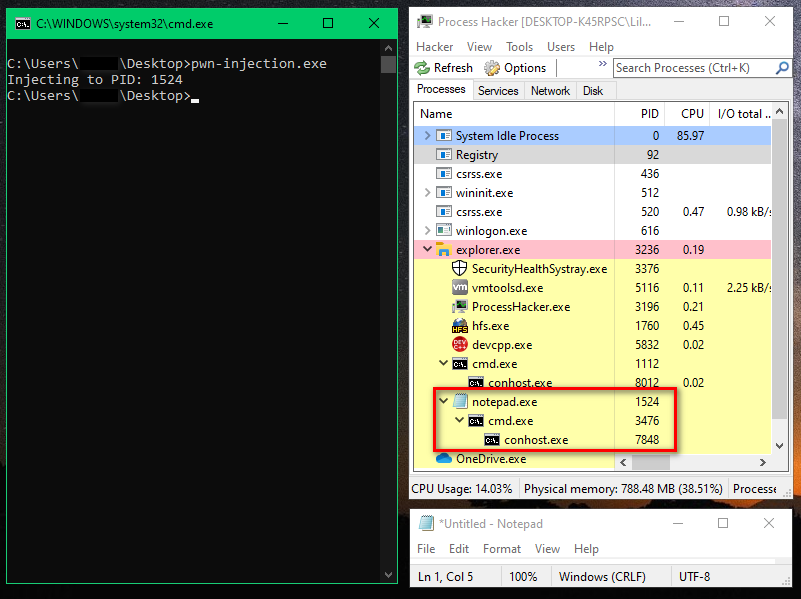 Pwn Process Injection Non-Write/Exec Allocation